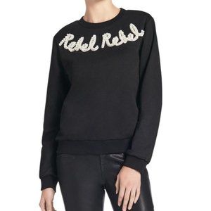 Endless Rose Rebel Rebel Black Sweatshirt SZ S